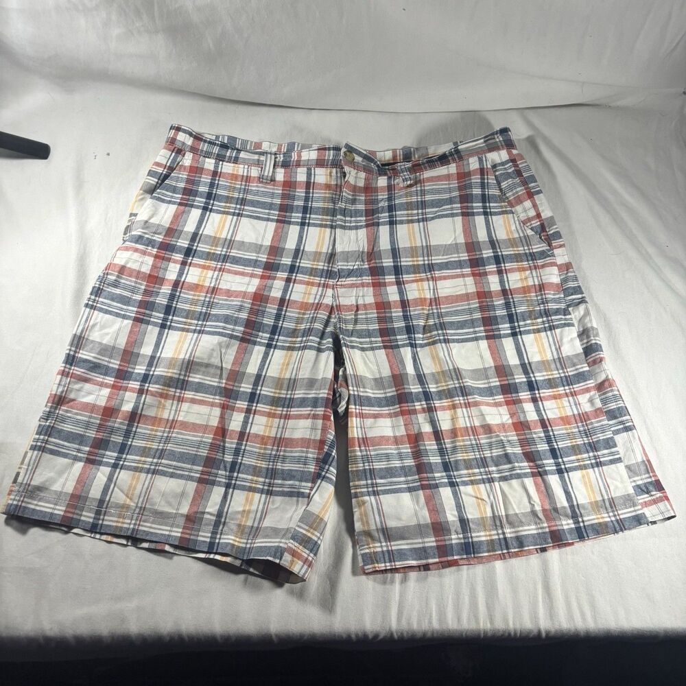 Covington Plaid Shorts Men’s Size 38 Red Blue White Yellow Cotton
